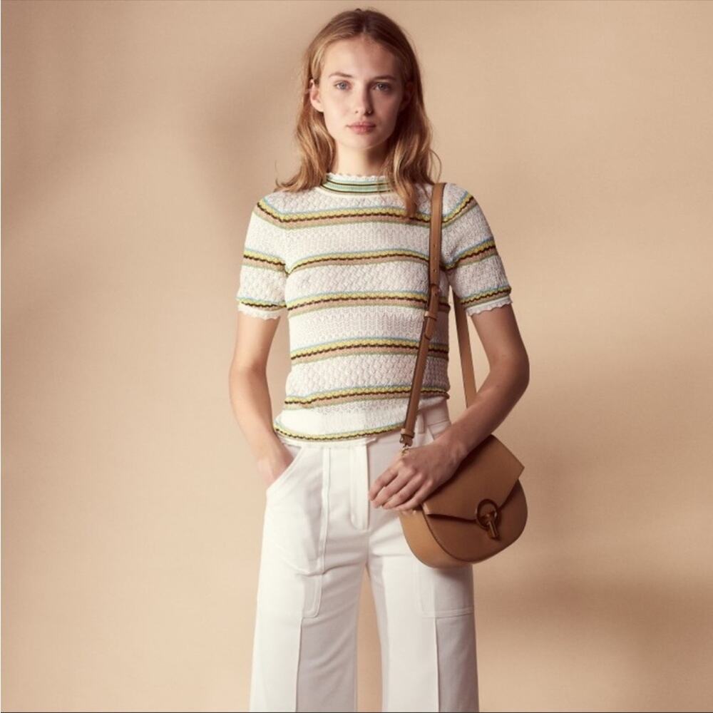 Sandro Mesh / Lace Top
